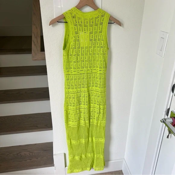 A.L.C. Monaghan Crochet Dress in Citronella - Picture 8 of 9